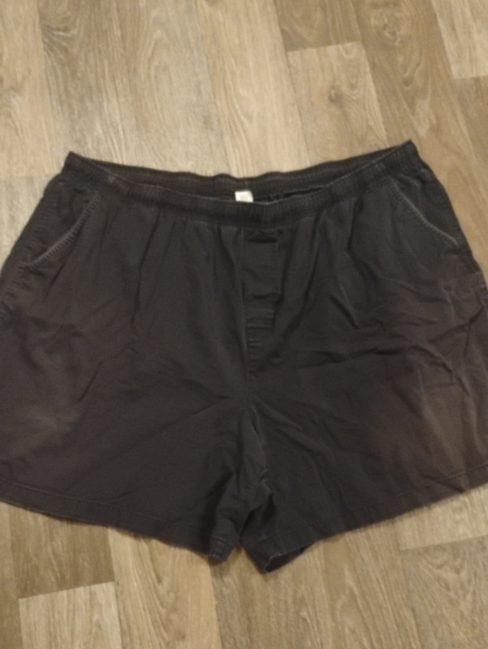 5/$15 3XL Vintage Basic Editions Black Relaxed Elastic-Waist Men's Shorts